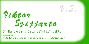 viktor szijjarto business card